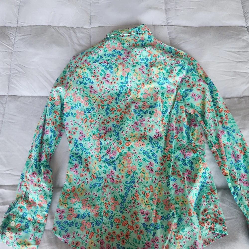 J. Crew Mint Green Floral Button-Down Shirt